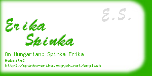 erika spinka business card